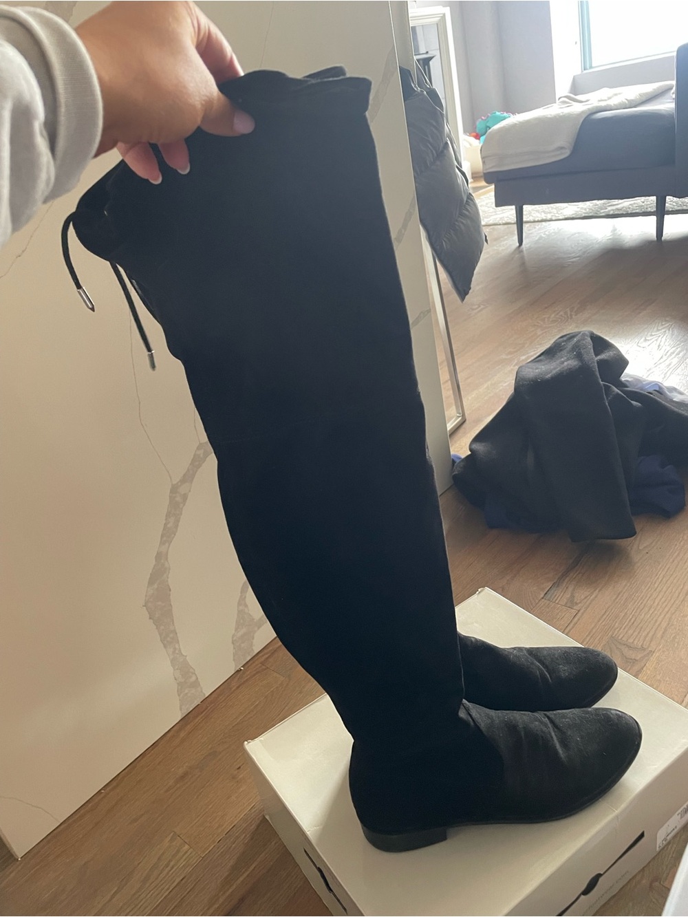 Marc Fisher Black Over-the-Knee Pull-On Boots